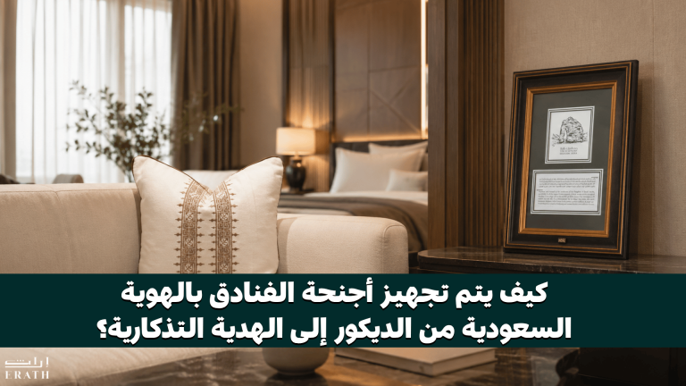 كيف يتم تجهيز أجنحة الفنادق بالهوية السعودية من الديكور إلى الهدية التذكارية؟
